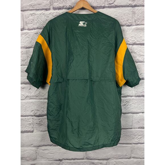 Starter x Pro Line Green Bay Packers NFL Men L Short Sleeve Pullover Windbreaker - Picture 3 of 11